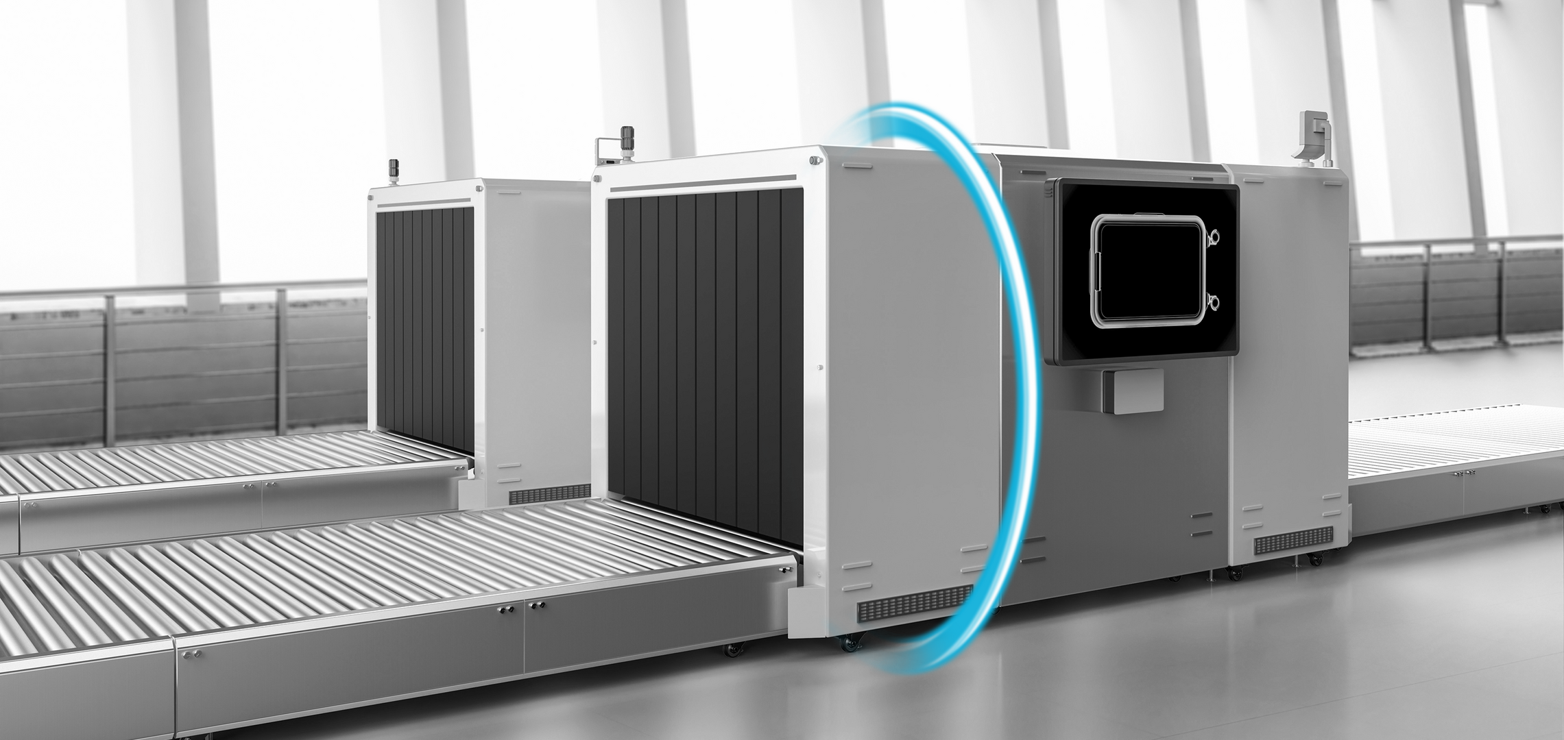 Gepäckscanner mit Wälzlager